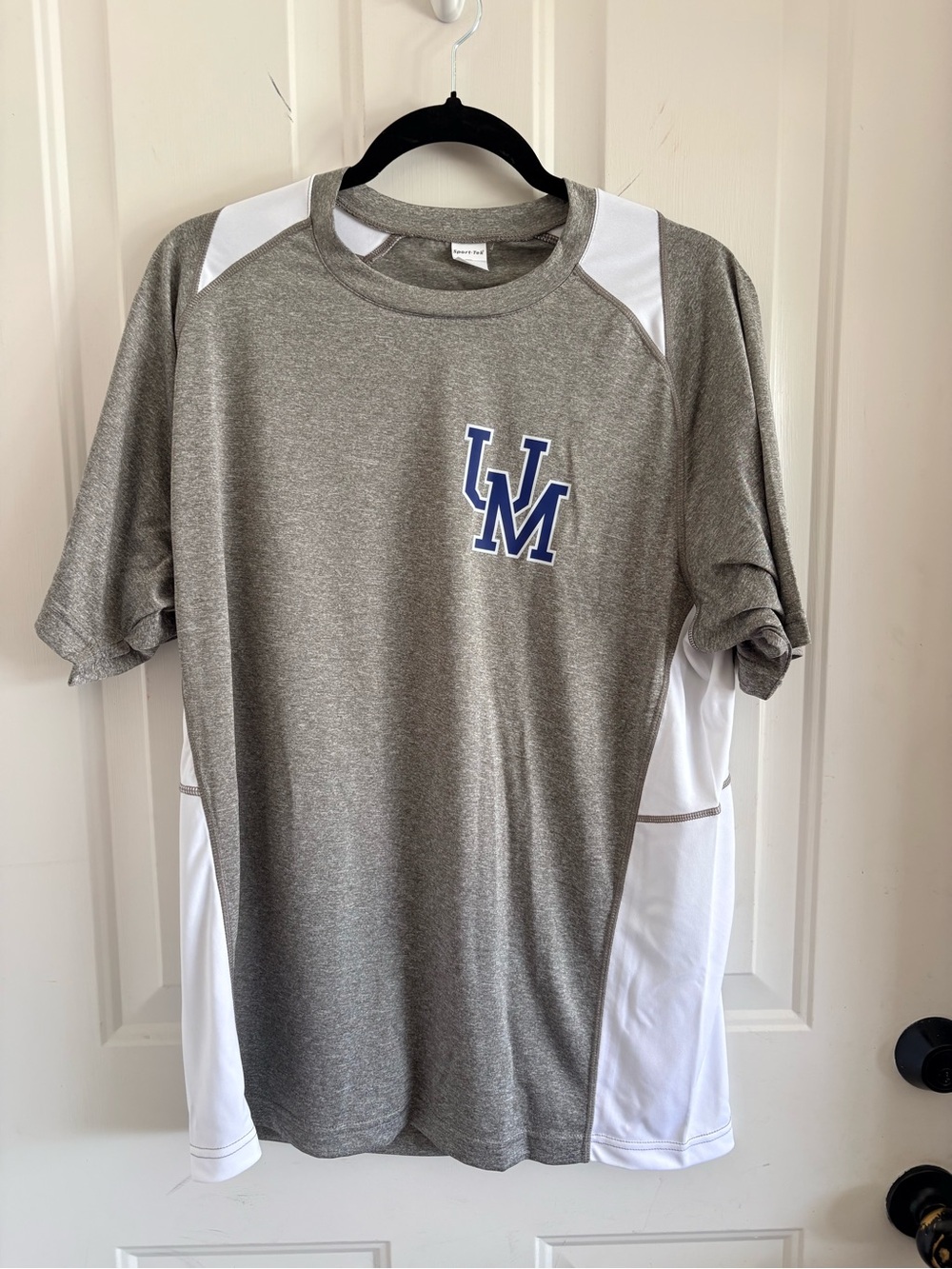 Ole Miss Sport-Tek Gray and White Short-Sleeve Men's Athletic Shirt